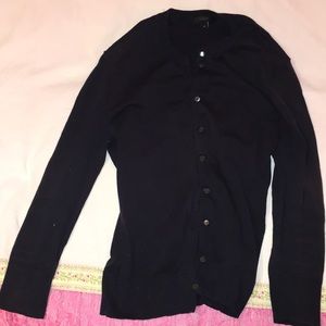 J.CREW Button Up Open Cardigan Size Medium Navy